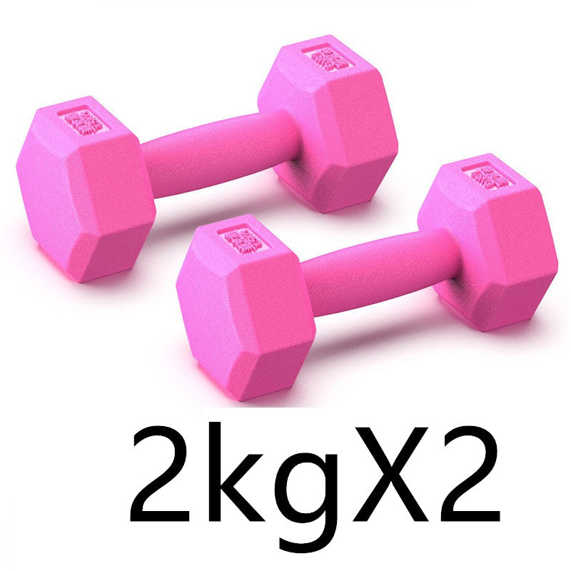 Dumbells | Arm Muscle Training Household Rubberized Dumbbells Fitness Equipment