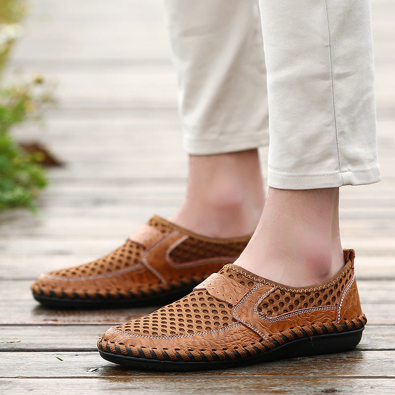 One-Legged Slip-On Shoes, Deodorant Mesh, Mesh Sandals