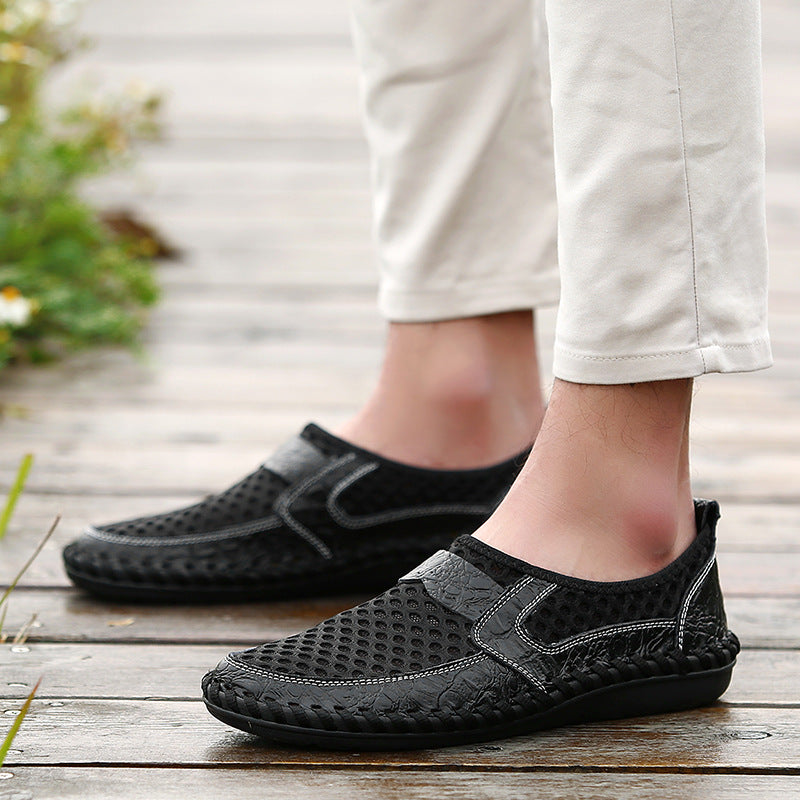 One-Legged Slip-On Shoes, Deodorant Mesh, Mesh Sandals