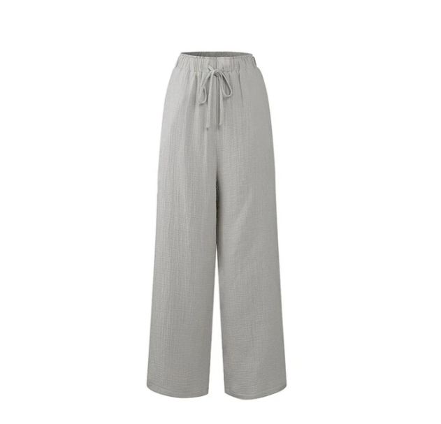 Linen wide-leg pants