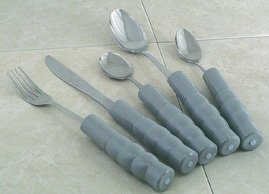 Teaspoon Weighted Handle Flatware Weighted Gray Stainless Steel