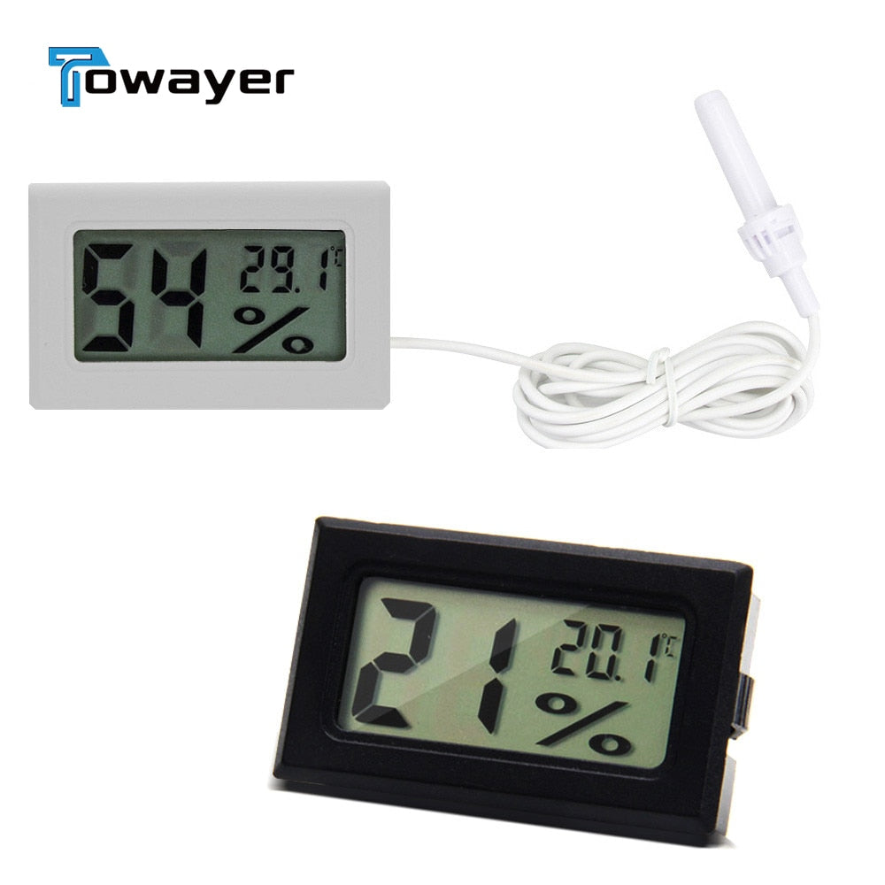 Digital Thermometer Hygrometer Mini LCD Humidity Meter Freezer Fridge Thermometer for -50~70 Coolers Aquarium Chillers