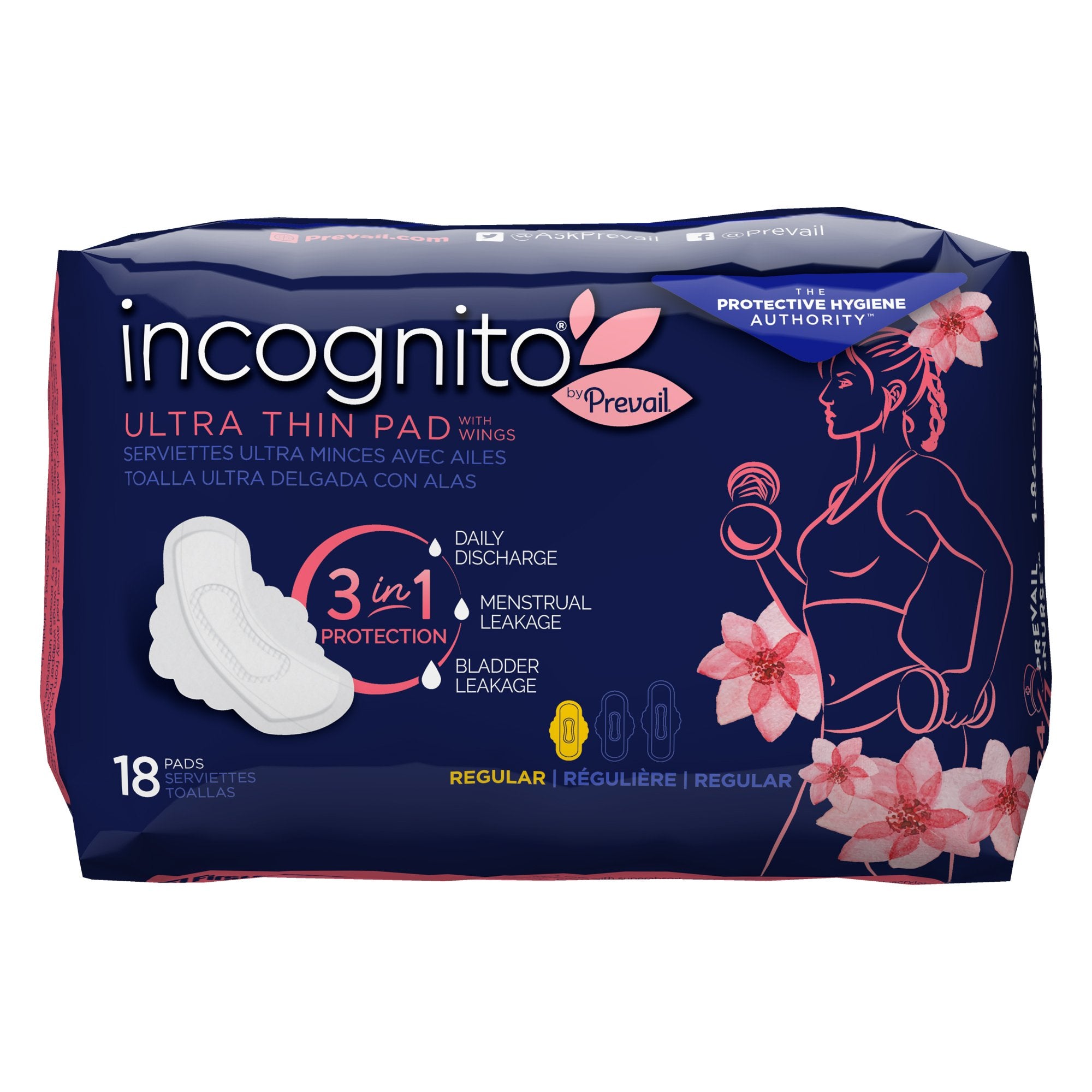 Incognito? by Prevail Ultra Thin Pad with Wings, Regular -- QTY: CS/72