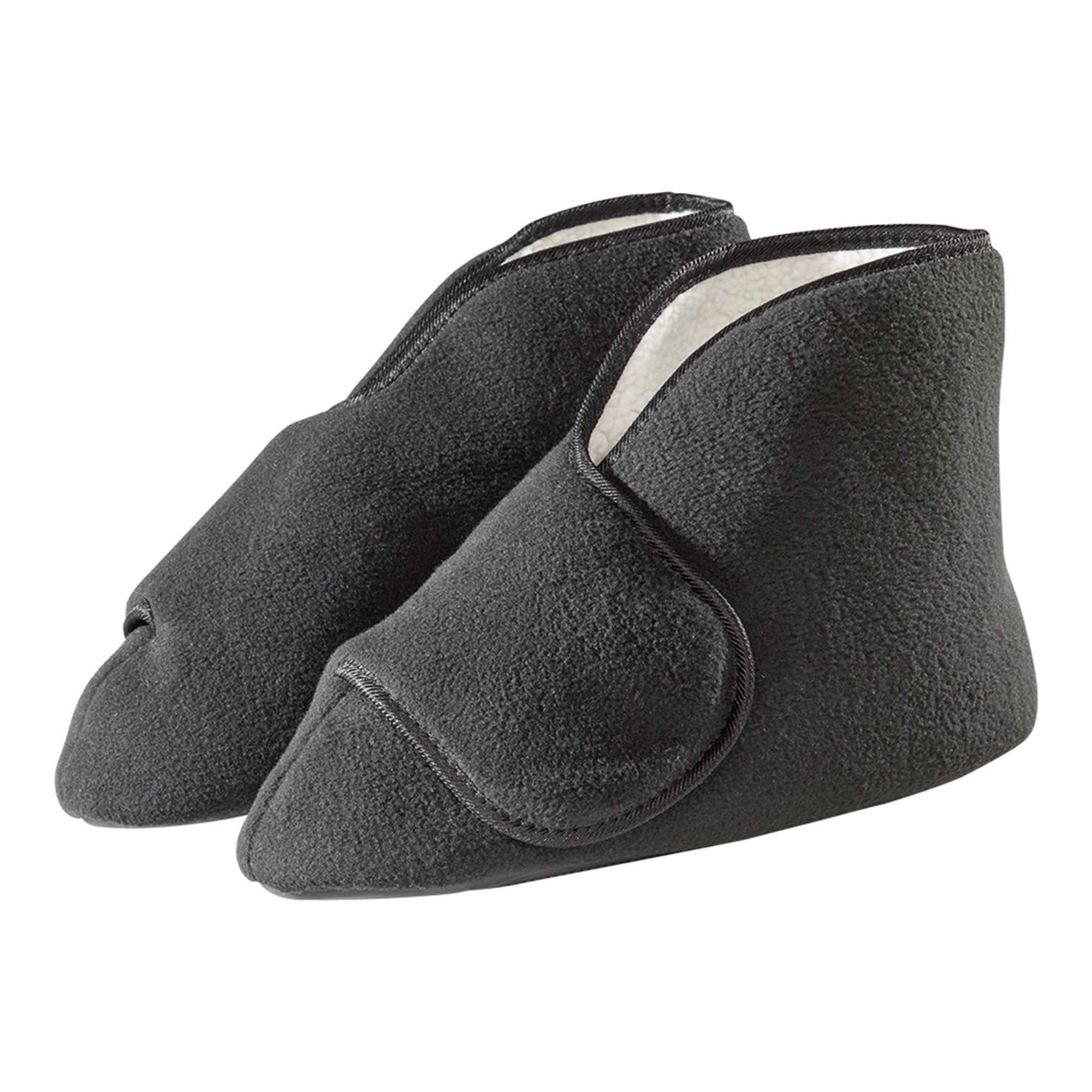 Silverts? Deep and Wide Diabetic Bootie Slippers, Black
