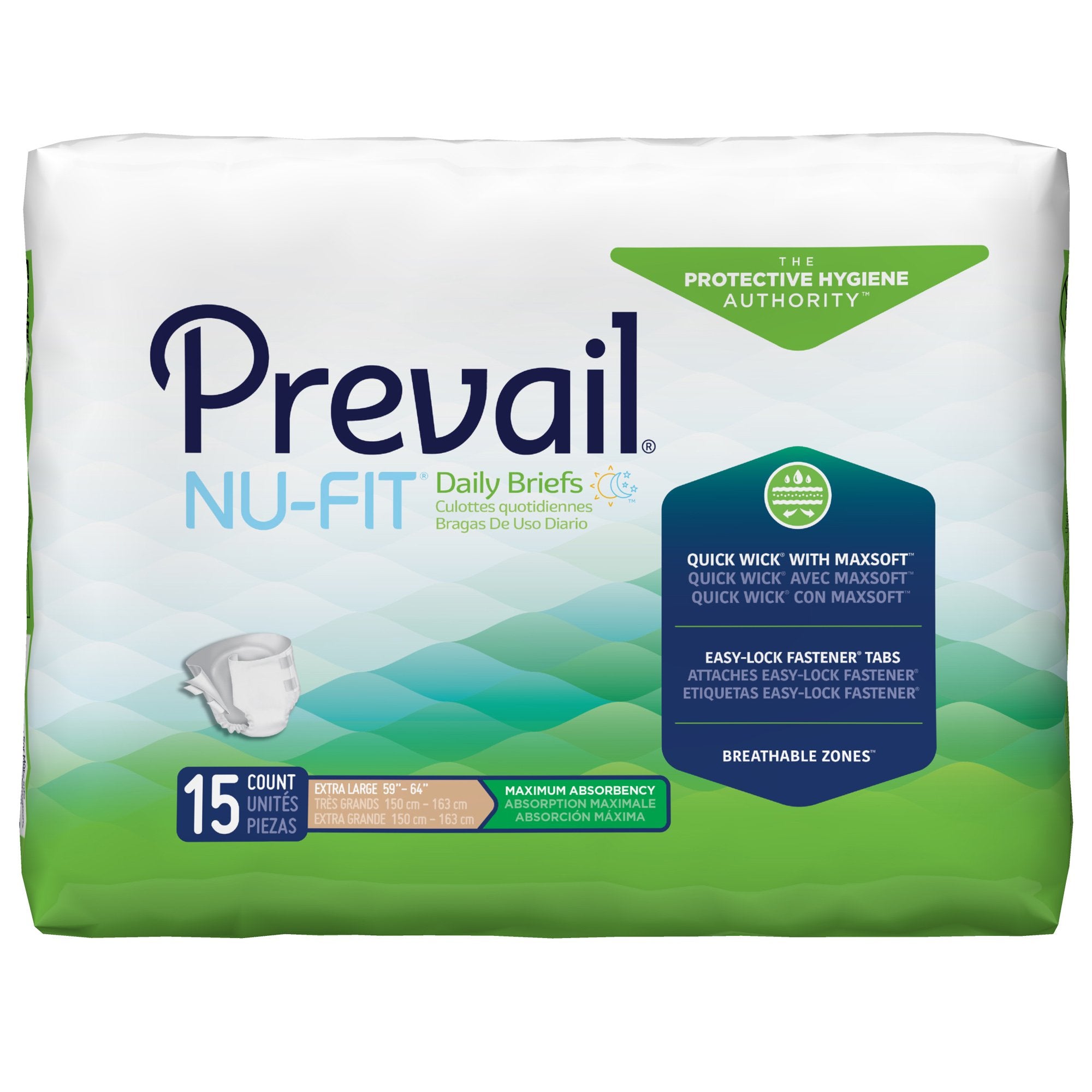 Prevail? Nu-Fit? Maximum Incontinence Brief, Extra Large -- QTY: CS/60