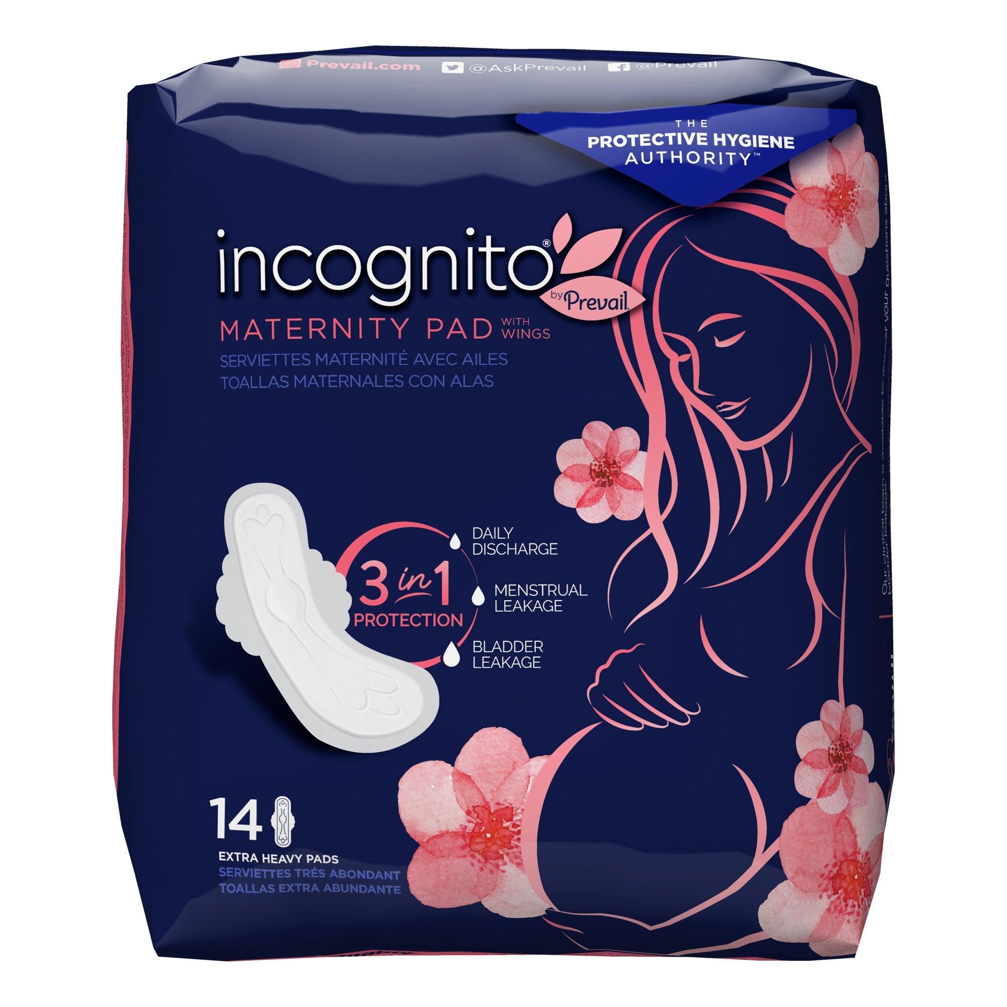 incognito? by Prevail Extra Heavy Maternity Pad, 13 Inch Length -- QTY: BG/14