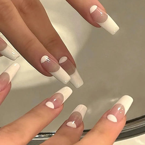 ongles français à double couche