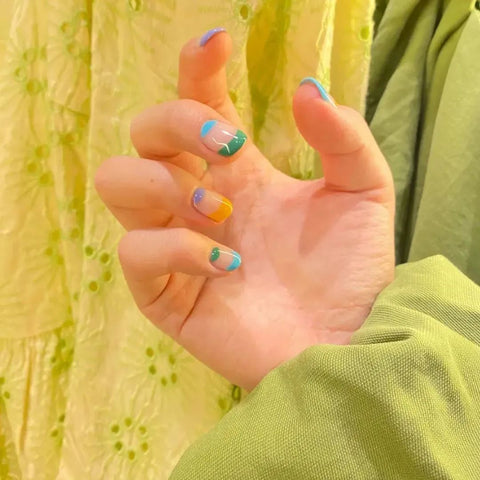 ongles français à double couche