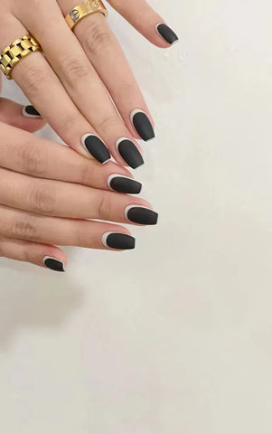 ongles français doubles