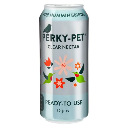 16oz Perky Pet Hummingbird Ready-to-Use Can Nectar - Clear Liquid Formula for Instant Feeding - Attract and Nourish Hummingbirds in Your Garden