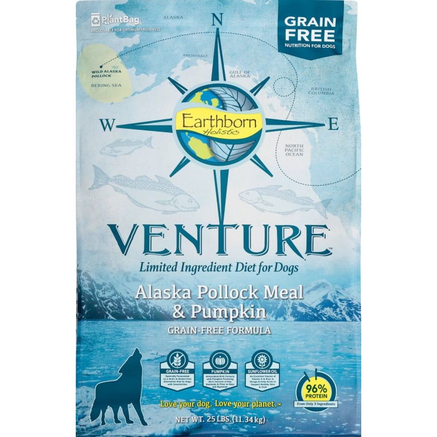 25 lb Earthborn Holistic Venture Alaska Pollock Meal & Pumpkin