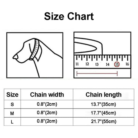 Gold Dog Chain Collar, Anti-Chew Dog Choker Chain,Taining Dog Chain Slip  Collars, Stainless Steel Dog Collar – HiFuzzyPet