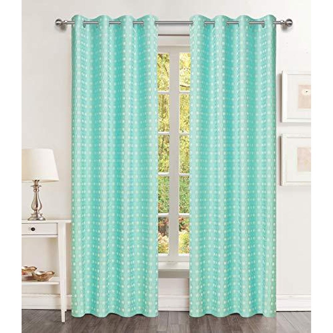 Popular Home 84-in Spa Blue Grommet Single Curtain Panel