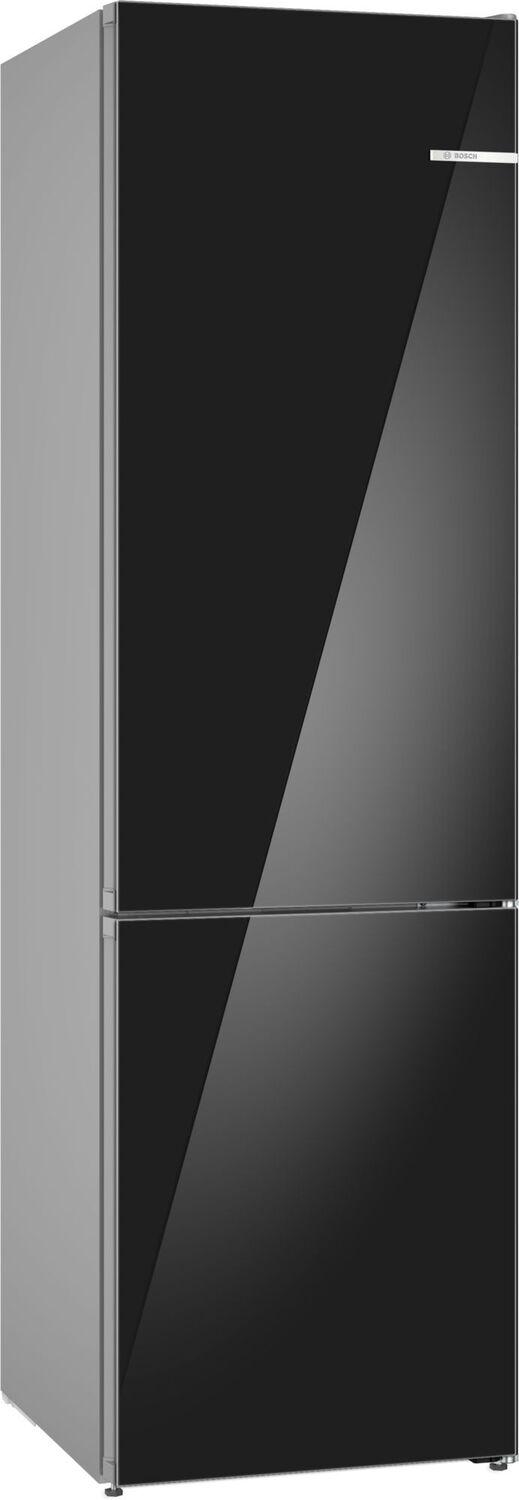 Bosch B24CB80ESB 800 Series Free-Standing Fridge-Freezer With Freezer At Bottom, Glass Door 24