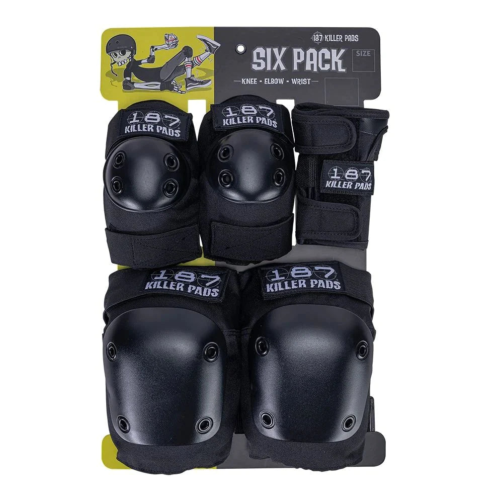 187 Killer Pads Six Pack Pad Set Black (Various Sizing)