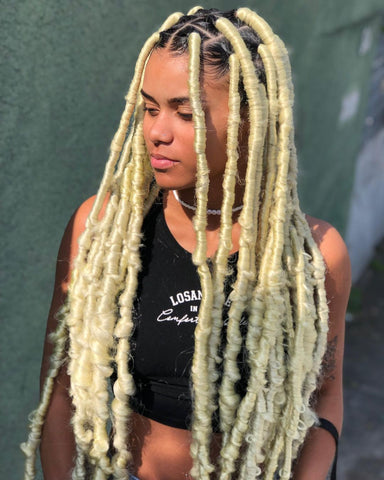 Jumbo Butterfly Locs in Bright Blonde