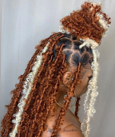 Platinum and Ginger Butterfly Locs Combo