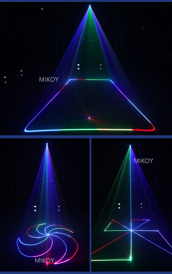 5W full color laser light ILDA 3D animation scanner RGB stage laser pr ...