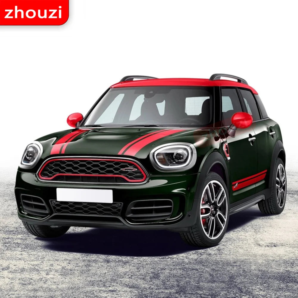 Car Hood Decal Bonnet Band Rear Trunk Body Kit Side Stripes Skirt Sticker for MINI Countryman F60 All4 Cooper JCW Accessories