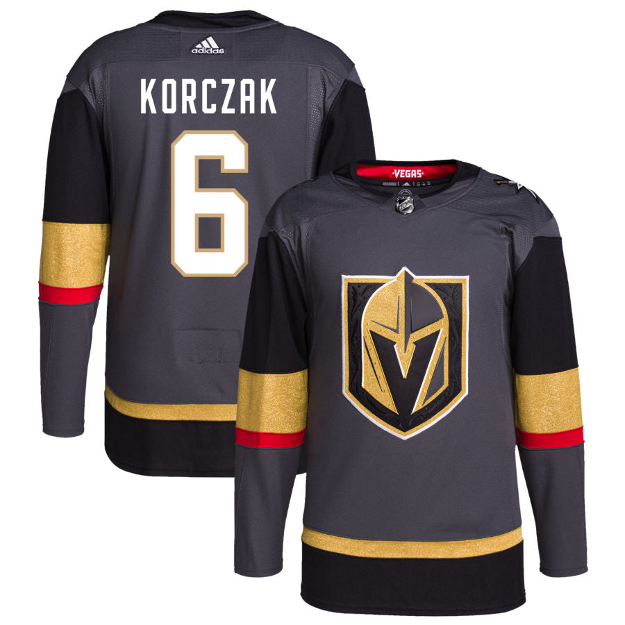 Kaedan Korczak Vegas Golden Knights adidas Alternate Authentic Pro Jersey - Gray