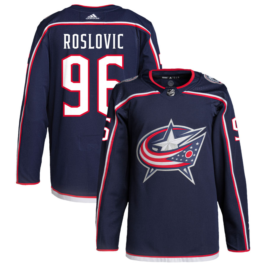 Jack Roslovic Columbus Blue Jackets adidas Home Primegreen Authentic Pro Jersey - Navy