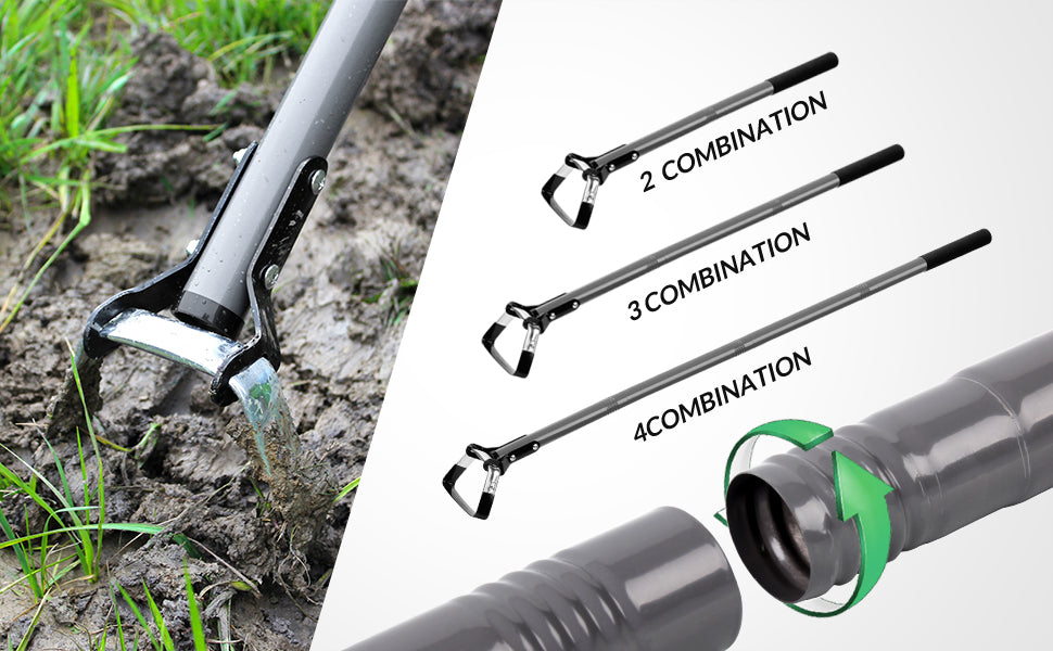 Walensee 56 Inch Scuffle Loop Adjustable Action Hoe for Weeding Stirru ...