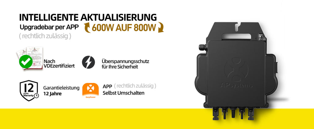 ERGOFINO Komplettset Balkonkraftwerk 820W mit 2x410W Solarmodule, APsy