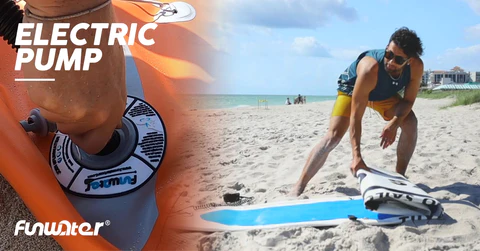 Fun water electric air pump for inflatable paddle board