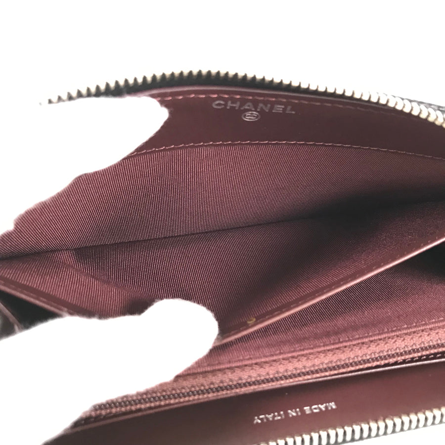 CHANEL Matelasse Long wallet Round zipper