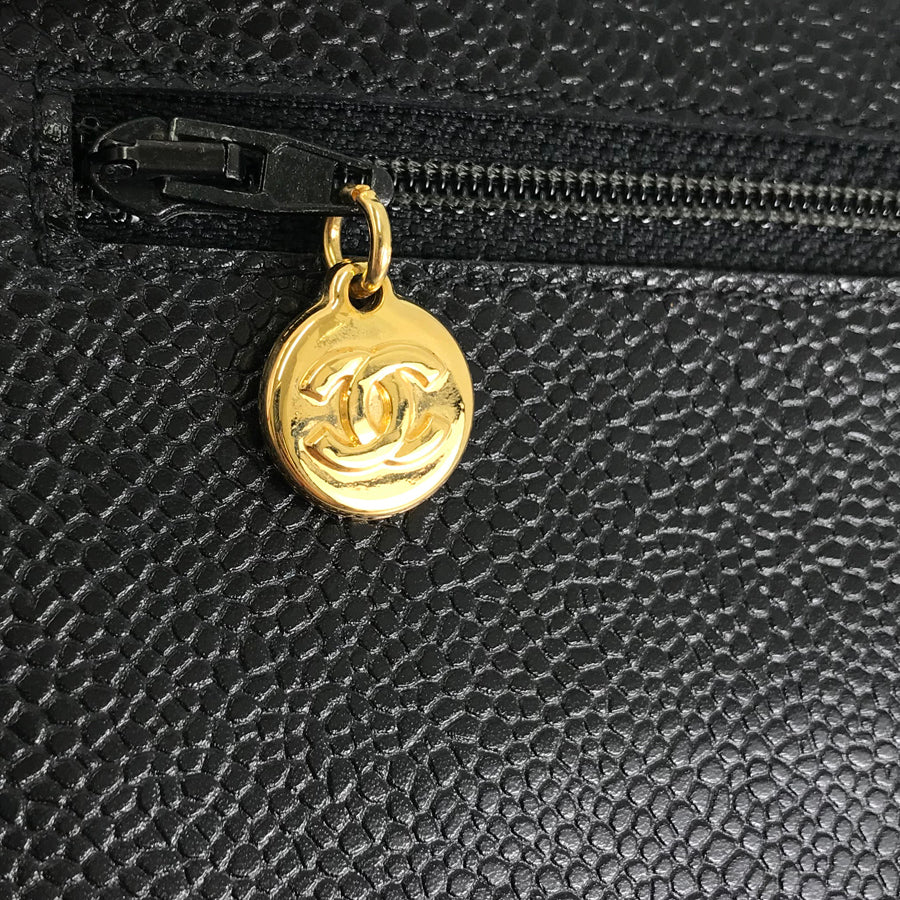 CHANEL Long wallet Folding cover lid