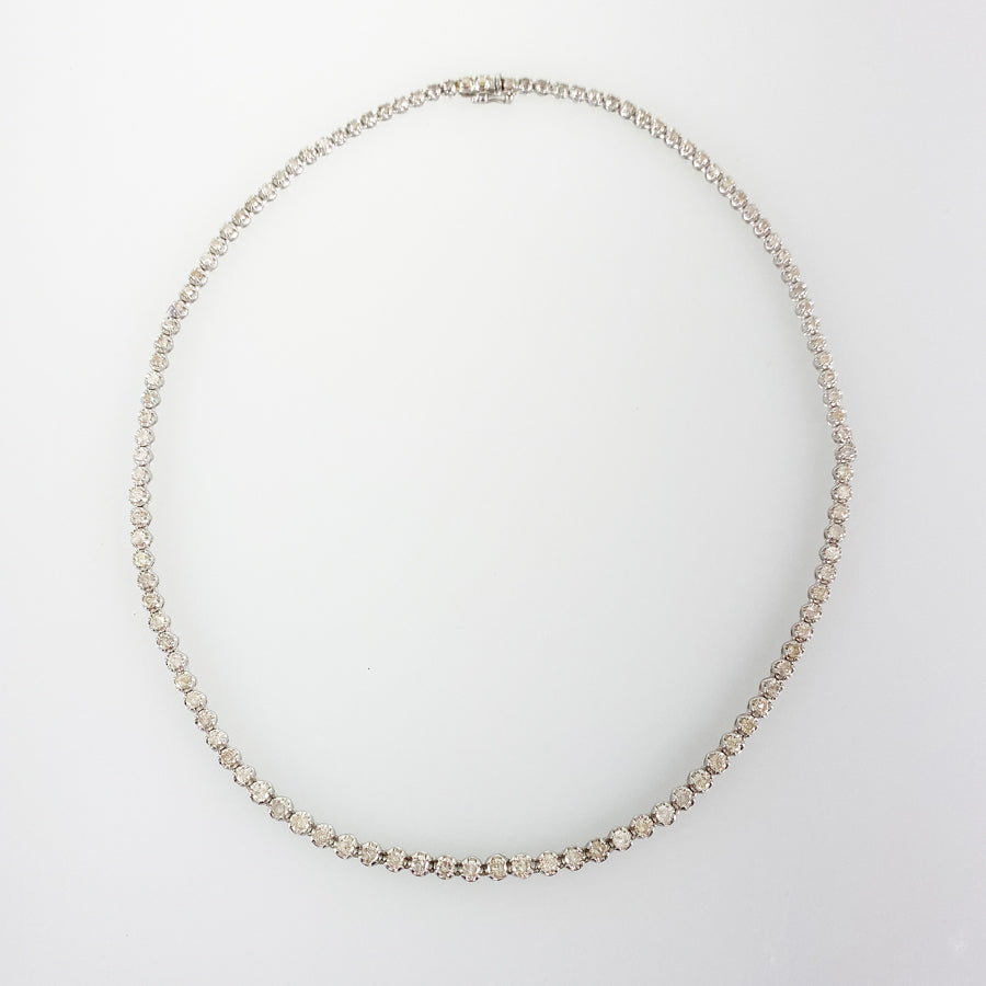 Tennis necklace White gold diamond