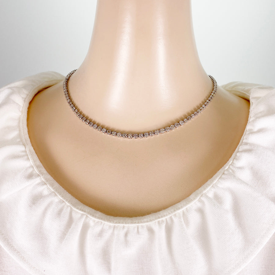 Tennis necklace White gold diamond