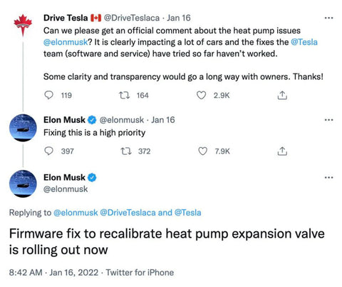 Musk says firmware has been updated to fix the problem