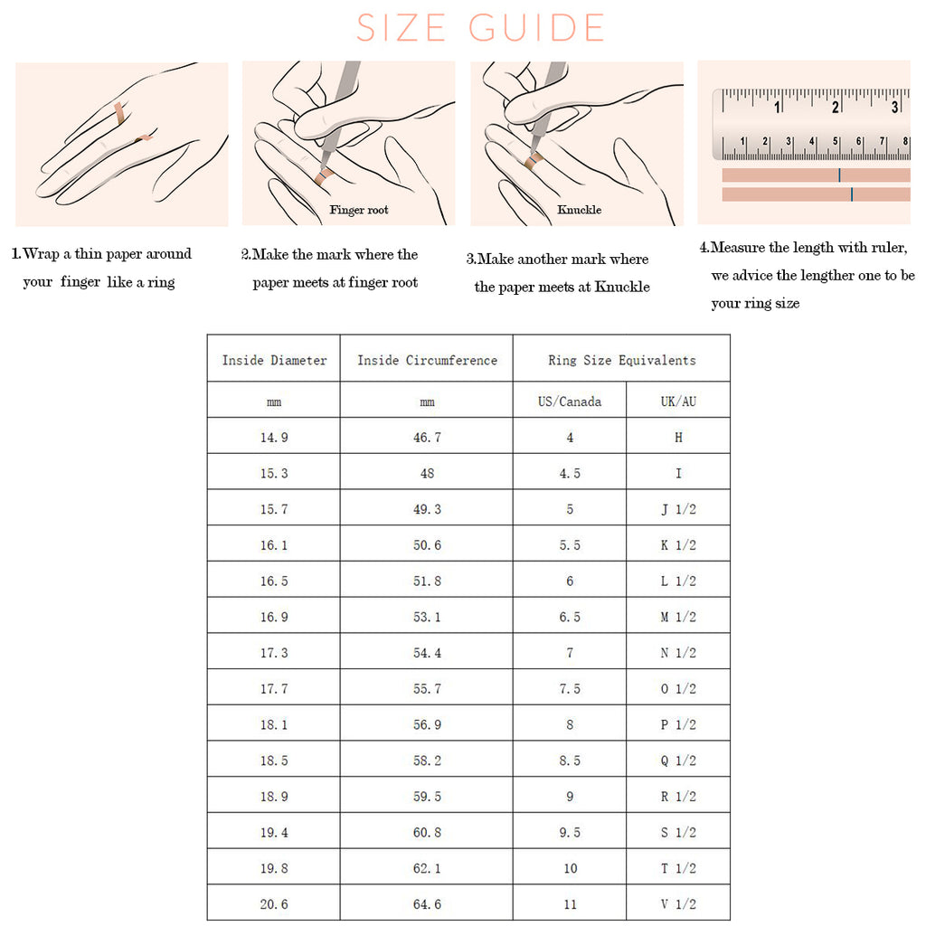 Engagement ring size guide – MDTC Jewelry