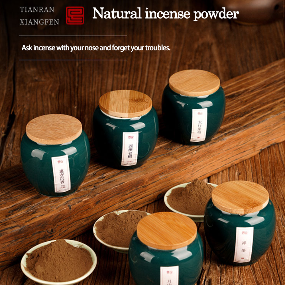 Natural incense powder jars and loose powder fragrance collection
