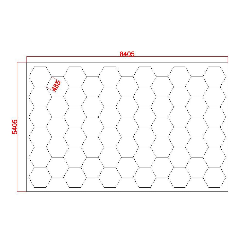 Mini 4 Car Garage Hexagrid Led Lighting System With Border