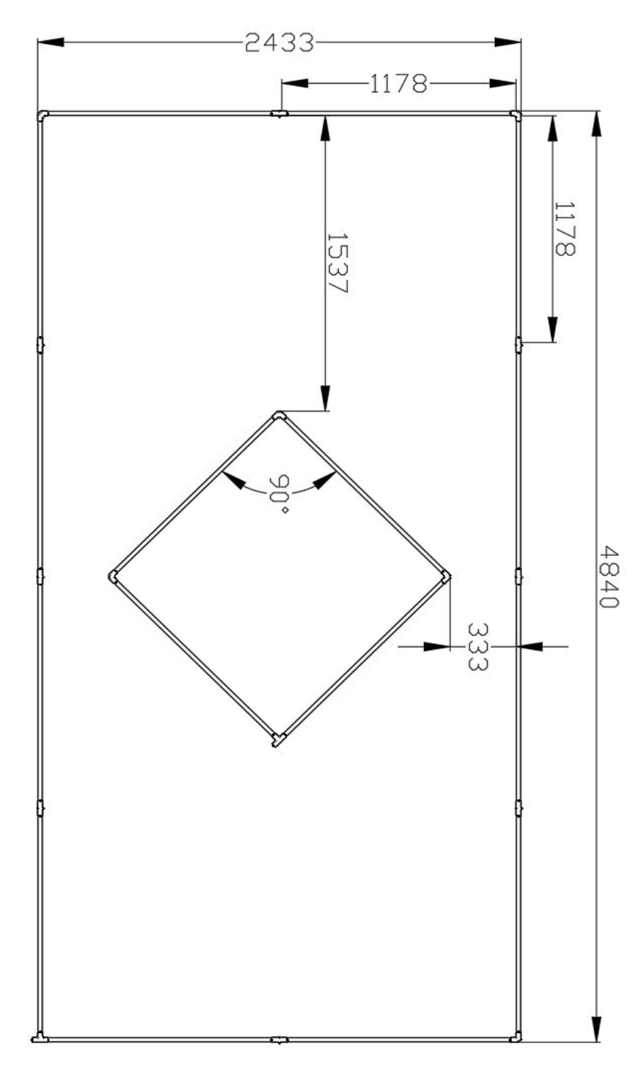 Diamond Bordered Grid Led Light Gl/2068