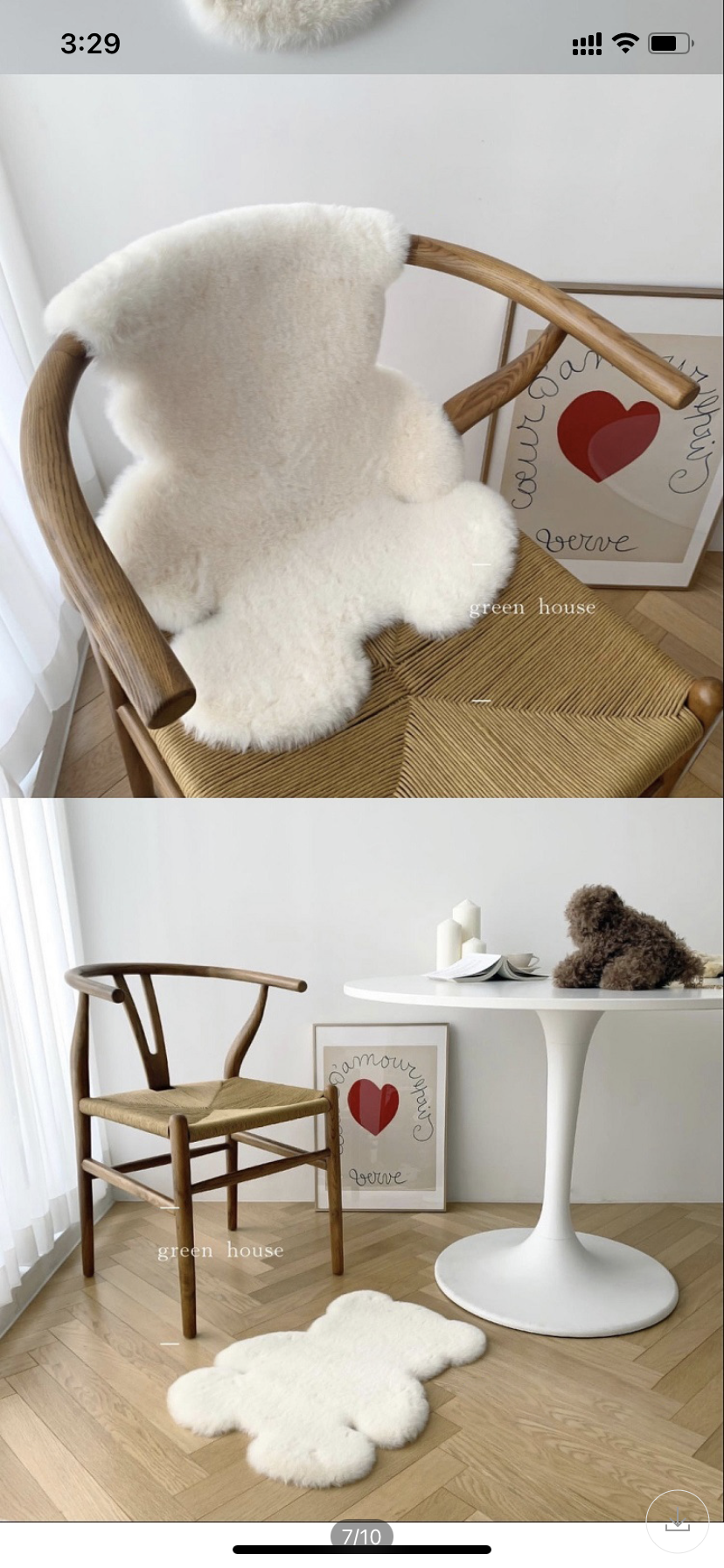 Pets teddy bear style resting & sleeping rug, cute dog & cat bed,