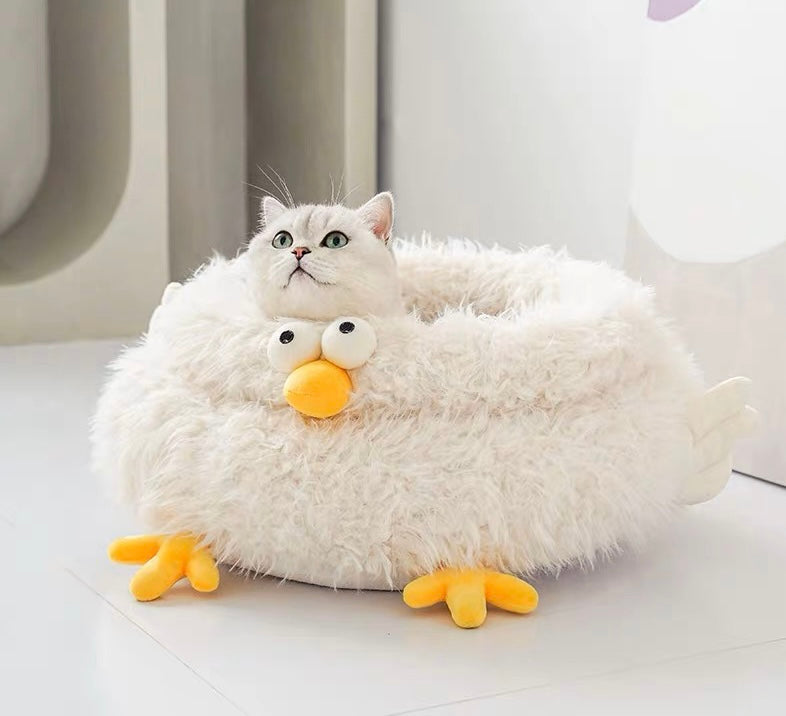 Chicken style winter warm bed for cat small dog and pet