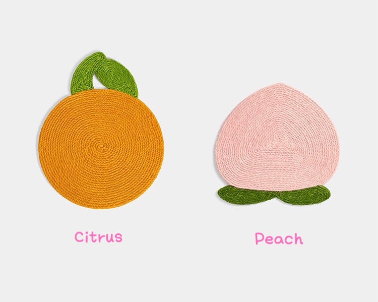 cute fruit cat scratcher, cat toys, peach and citrus