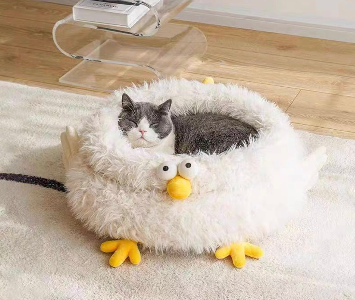 Chicken style winter warm bed for cat small dog and pet