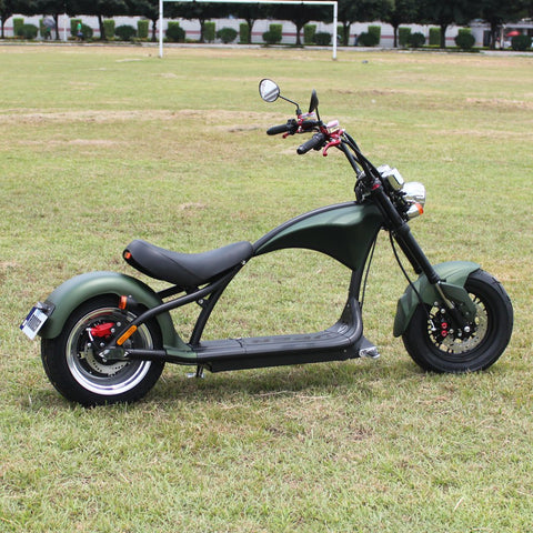 china roller moped elektro scooter Rooder m1 e chopper matte green