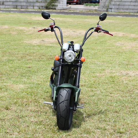 china roller moped elektro scooter Rooder m1 e chopper matte green