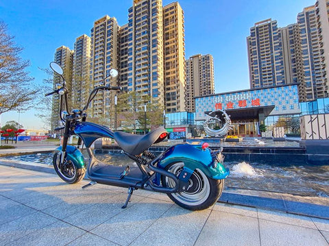 m1p scooter electric citycoco chopper turquoise green