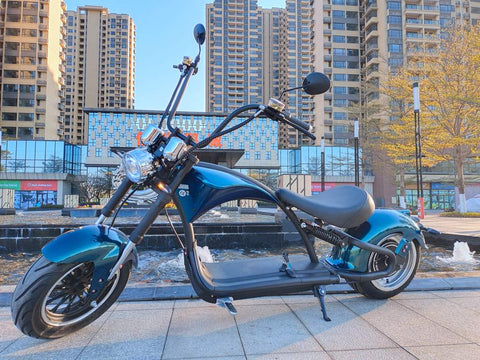 m1p scooter electric citycoco chopper turquoise green