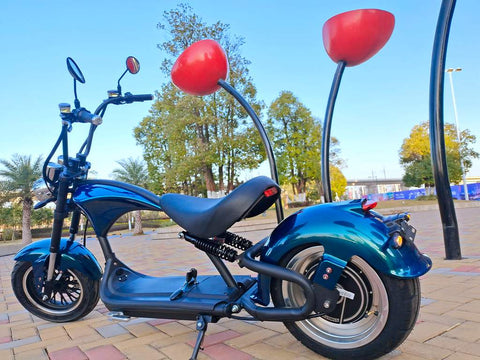 m1p scooter electric citycoco chopper turquoise green