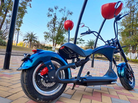 m1p scooter electric citycoco chopper turquoise green