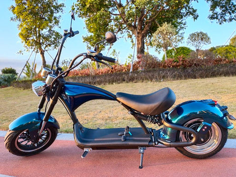 m1p scooter electric citycoco chopper turquoise green