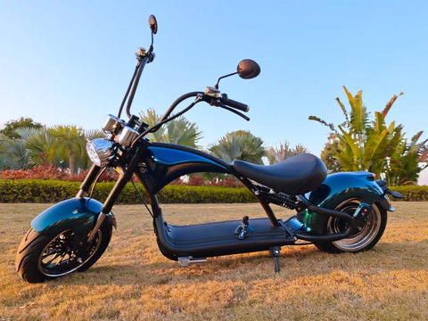 m1p scooter electric citycoco chopper turquoise green
