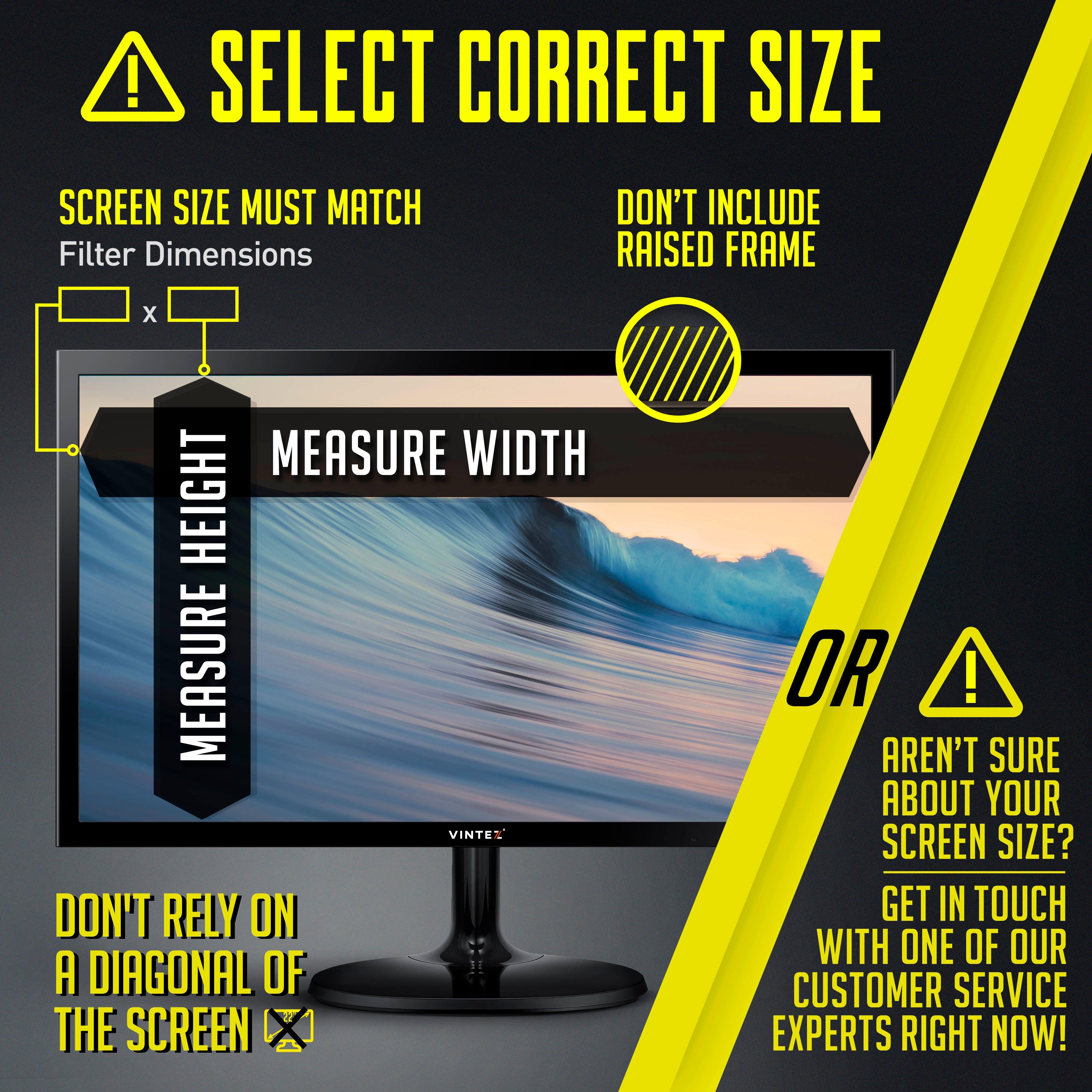 Monitor Privacy Acrylic Screen Filter 26, 27 Inch 16:9/16:10